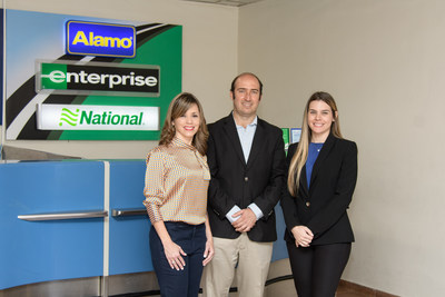   From left to right: Analie Prieto, General Manager of Motor Plan, franchisee; José Muñiz, director of corporate sales, and Michelle Geara, director of corporate marketing. (PRNewsfoto / Enterprise Holdings Inc.) 